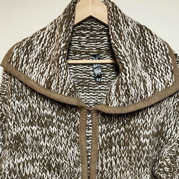 Marla Wynne Heavy Cable knit Alpaca Blend Sweater Coat Sz S - Picture 6 of 8